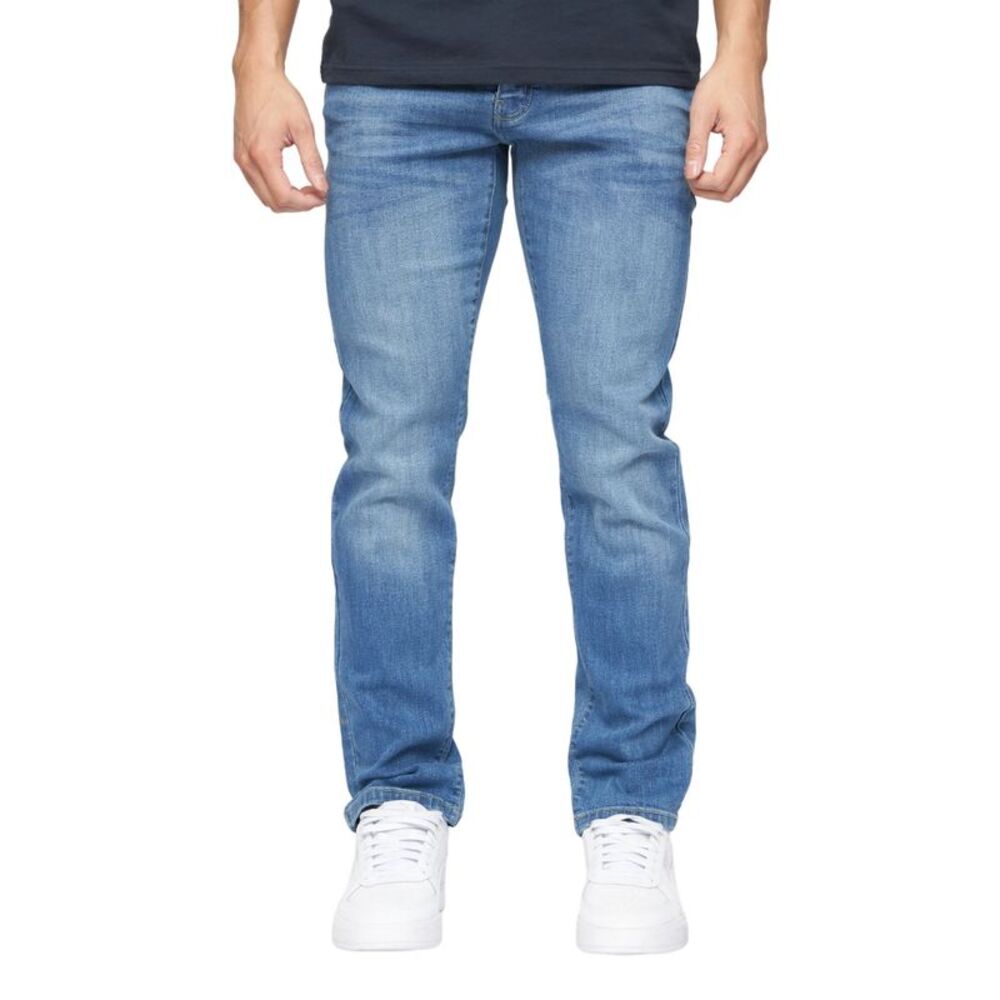 Crosshatch Mens Farrowed Stretch Jeans / Stone Wash